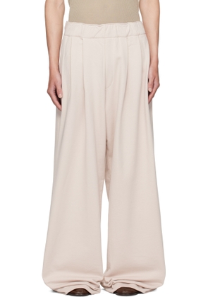 Dries Van Noten Off-White Pleated Sweatpants