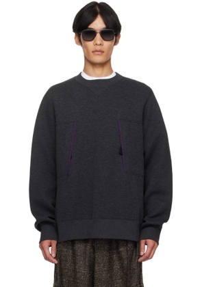 sacai Gray Sponge Sweat Sweatshirt