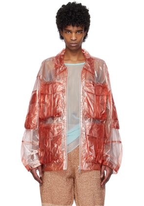 Dries Van Noten Orange Overdyed Transparent Jacket