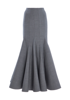 Carolina Herrera Panelled Virgin Wool-Blend Midi Skirt - Moda Operandi