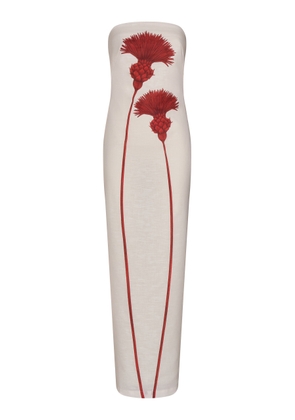 Andres Otalora Costera Printed Linen Maxi Dress - Moda Operandi