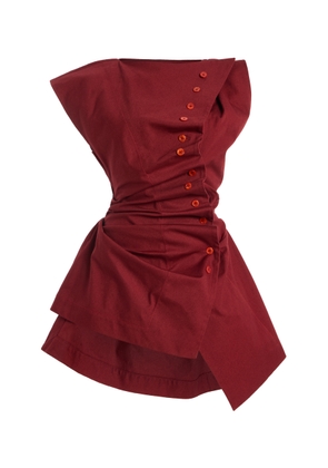 Christopher John Rogers Laced-Back Cotton Shirt - Moda Operandi