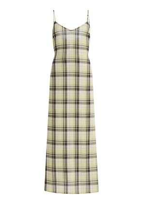 Proenza Schouler White Label Evelyn Plaid Gauze Midi Dress - Moda Operandi