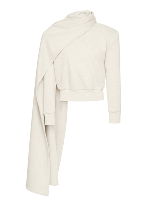 Magda Butrym Scarf-Detailed Jersey Sweatshirt - Moda Operandi