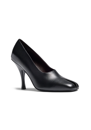 Khaite Eva Peep-Toe Leather Pumps - Moda Operandi