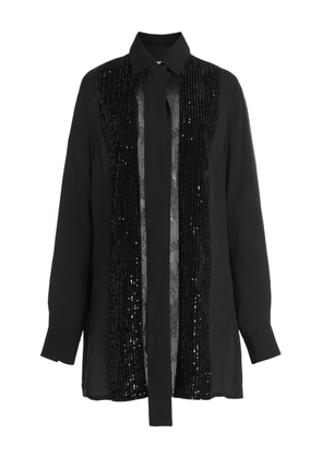 Elie Saab Sequin Velvet Shirt - Moda Operandi