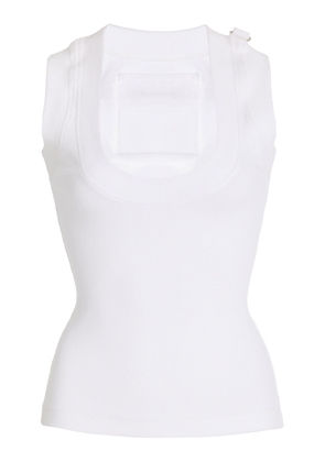 Brandon Maxwell Anne Scoop Neck Cotton Tank - Moda Operandi