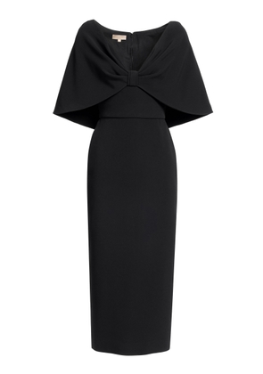 Elie Saab Cape-Sleeve Cady Midi Dress - Moda Operandi