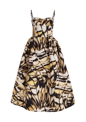 Oscar de la Renta Faille Bustier Midi Dress - Moda Operandi