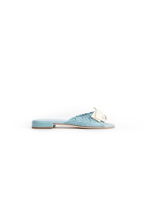 Leather Bow Embellished Sandals