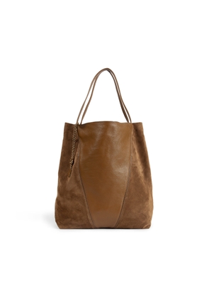 Spin Large Suede and Leather Shoulder Bag