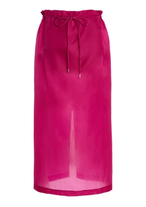 KALLMEYER Regina Drawstring Silk Midi Skirt - Moda Operandi