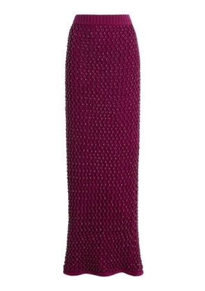 Diotima  Spice Crystal-Embellished Cotton-Blend Knit Maxi Skirt - Moda Operandi