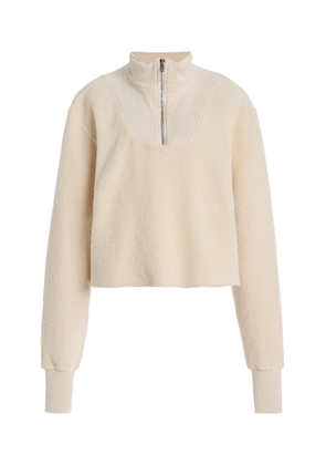 Les Tien Haley Cropped Half-Zip Cotton Sweatshirt - Moda Operandi