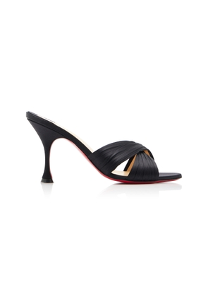 Christian Louboutin Nicol Is Back 85mm Crepe Satin Sandals - Moda Operandi