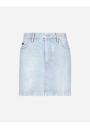 Dolce & Gabbana Cotton Denim Miniskirt - Woman Skirts Multi-colored 36