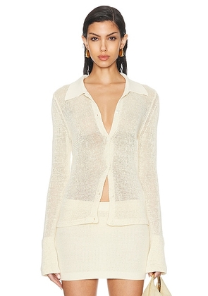 Aya Muse Kivu Cardigan in Sage - Cream. Size L (also in ).