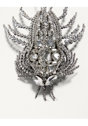 Valentino Garavani Valentino Garavani Les Glaces Brooch In Metal, Fabric And Crystals Man CRYSTAL UNI