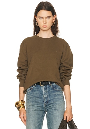 Saint Laurent Pullover Sweatshirt in Pesto - Army. Size L (also in ).