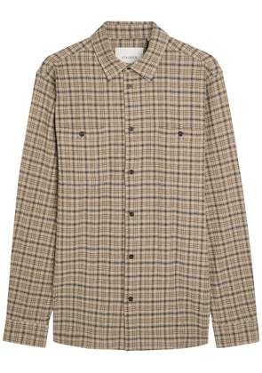 Les Deux John Checked Woven Shirt - Sand - L