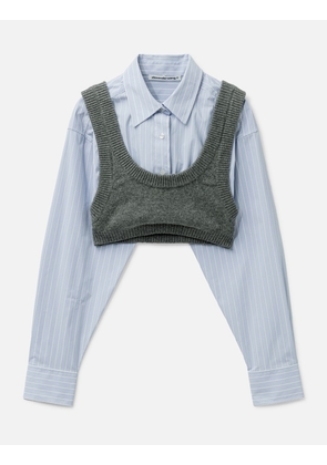 Cropped Bi-Layer Shirt