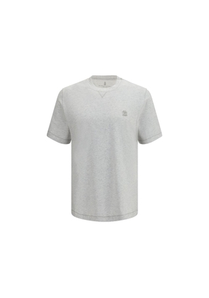 Brunello Cucinelli Gray Cotton T-Shirt - M