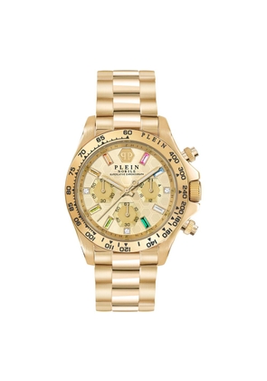 Philipp Plein Gold Stainless Steel Dress Watch