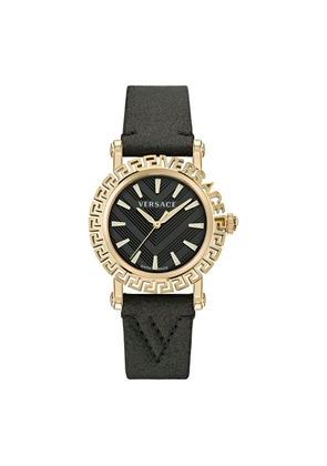 Versace Black Fur Dress Watch