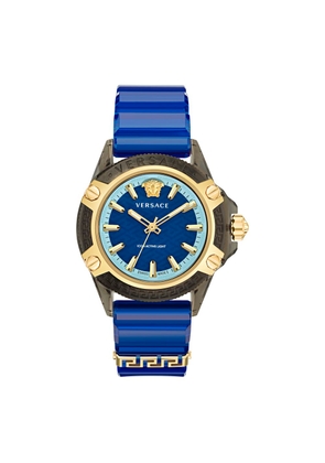 Versace Blue Synthetic Dress Watch