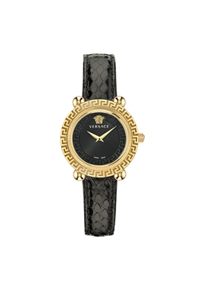 Versace Black Fur Dress Watch