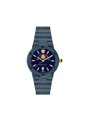 Versace Blue Stainless Steel Dress Watch