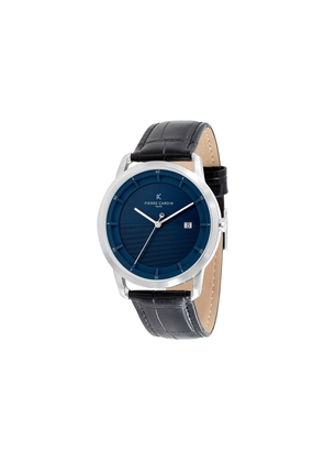 Pierre Cardin Black Leather Dress Watch