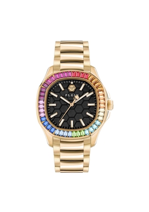 Philipp Plein Gold Stainless Steel Dress Watch