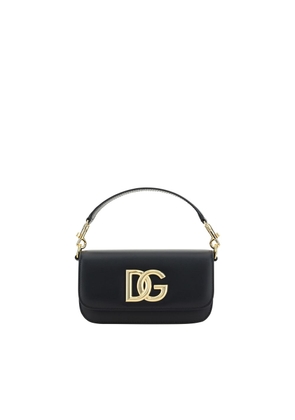 Dolce & Gabbana Black Calf Leather Bos Taurus Shoulder Bag