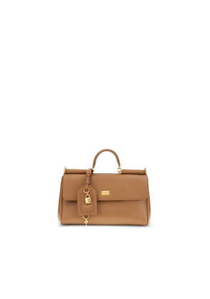 Dolce & Gabbana Beige Calf Leather Bos Taurus Shoulder Bag