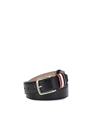 Thom Browne Black Calf Leather Bos Taurus Regular Belt - 85 cm / 34 Inches