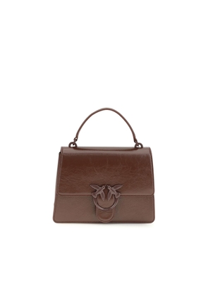 PINKO Brown Calf Leather Bos Taurus Shoulder Bag