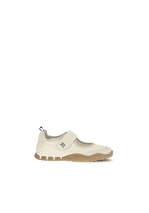 Miu Miu Beige Recycled Polyamide Ballet Flats - EU38/US8