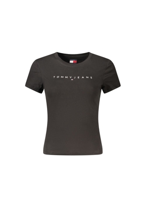 Tommy Hilfiger Black Cotton Women's T-Shirt - XS