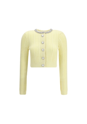 Self-Portrait Bicolor Polyamide Cardigan - M