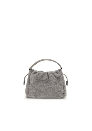 Brunello Cucinelli Gray Fur Shoulder Bag