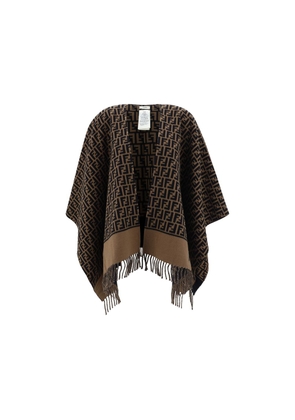 Fendi Brown Wool Scarf