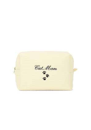 Abbode Cat Mom Waffle Pouch in Yellow.