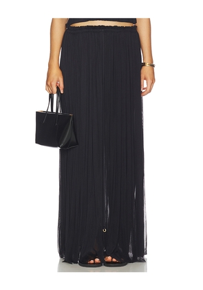 HANNE BLOCH Silk Tulle Skirt in Black.