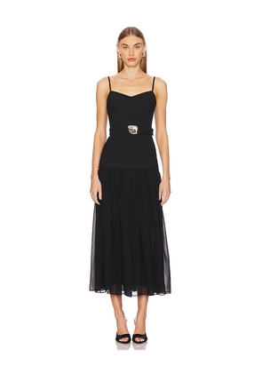 NICHOLAS Susie Pleated Dress in Black. Size 6. Also in 8.