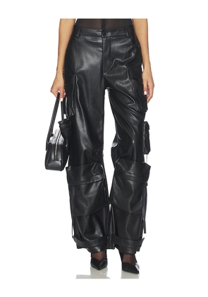 Steve Madden Duo Faux Leather Pant in Black. Size M. Also in L, S.