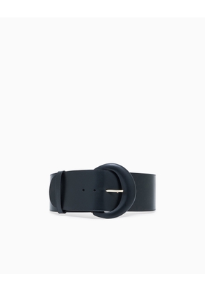 Smooth leather belt