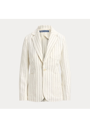 Single-Breasted Striped Hemp Blazer