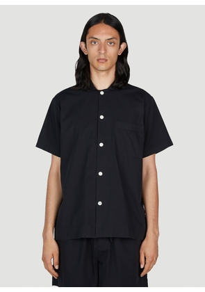 Tekla Classic Short Sleeve Pyjama Shirt -  Shirts Black Xs