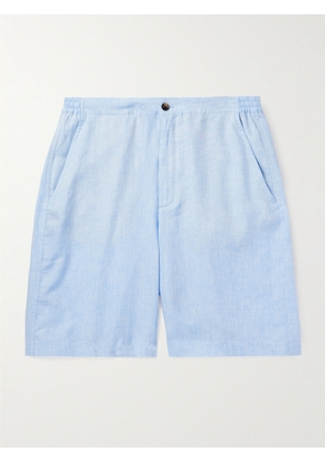 Loro Piana - Straight-Leg Linen Shorts - Men - Blue - S